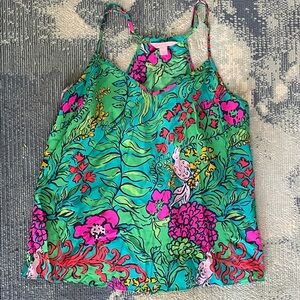 Lilly Pulitzer Vibrant Green and Pink Camisole